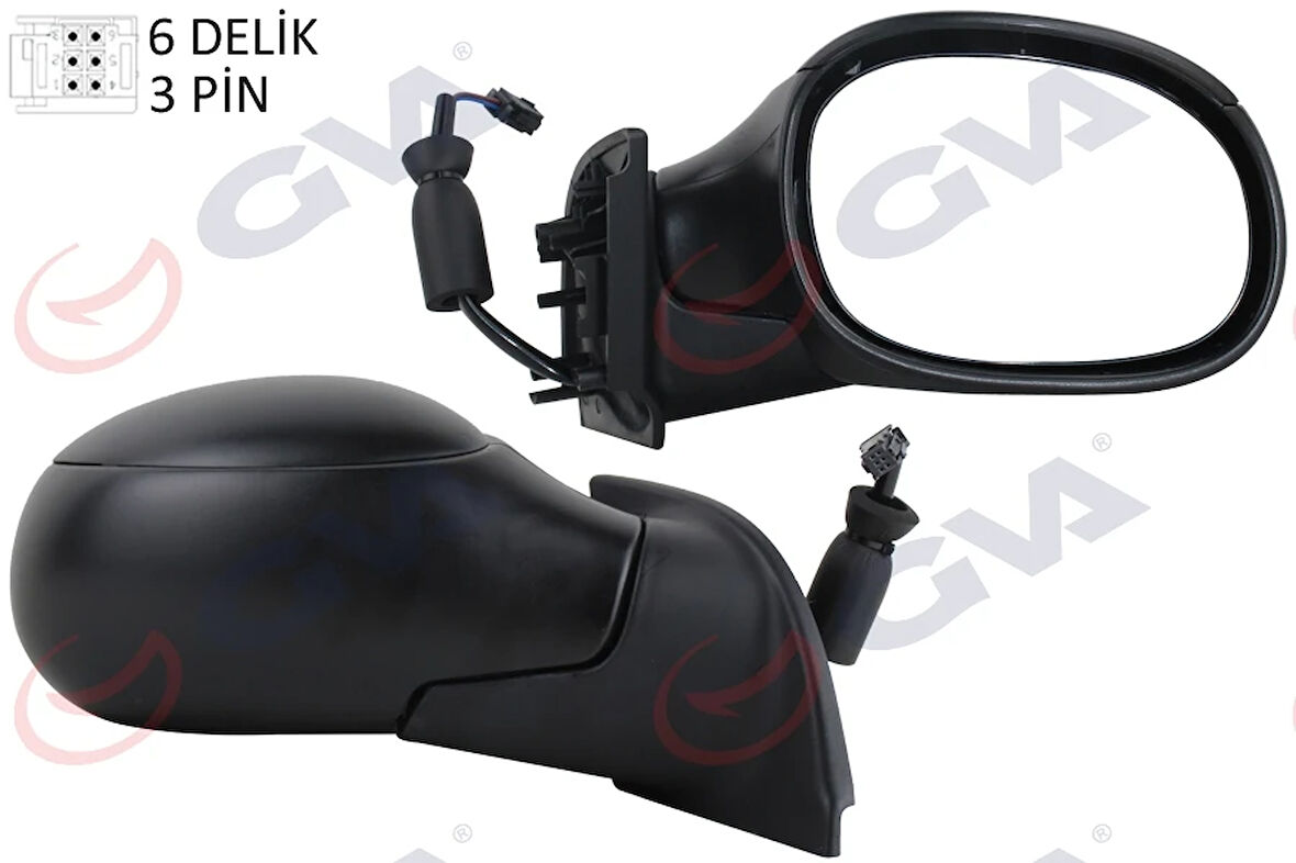 DIŞ DİKİZ AYNASI SAĞ C3 2002 ELEKTRİKLİ ISITMALI KONVEKS 3 FİŞ VM-501ER 8149 FK