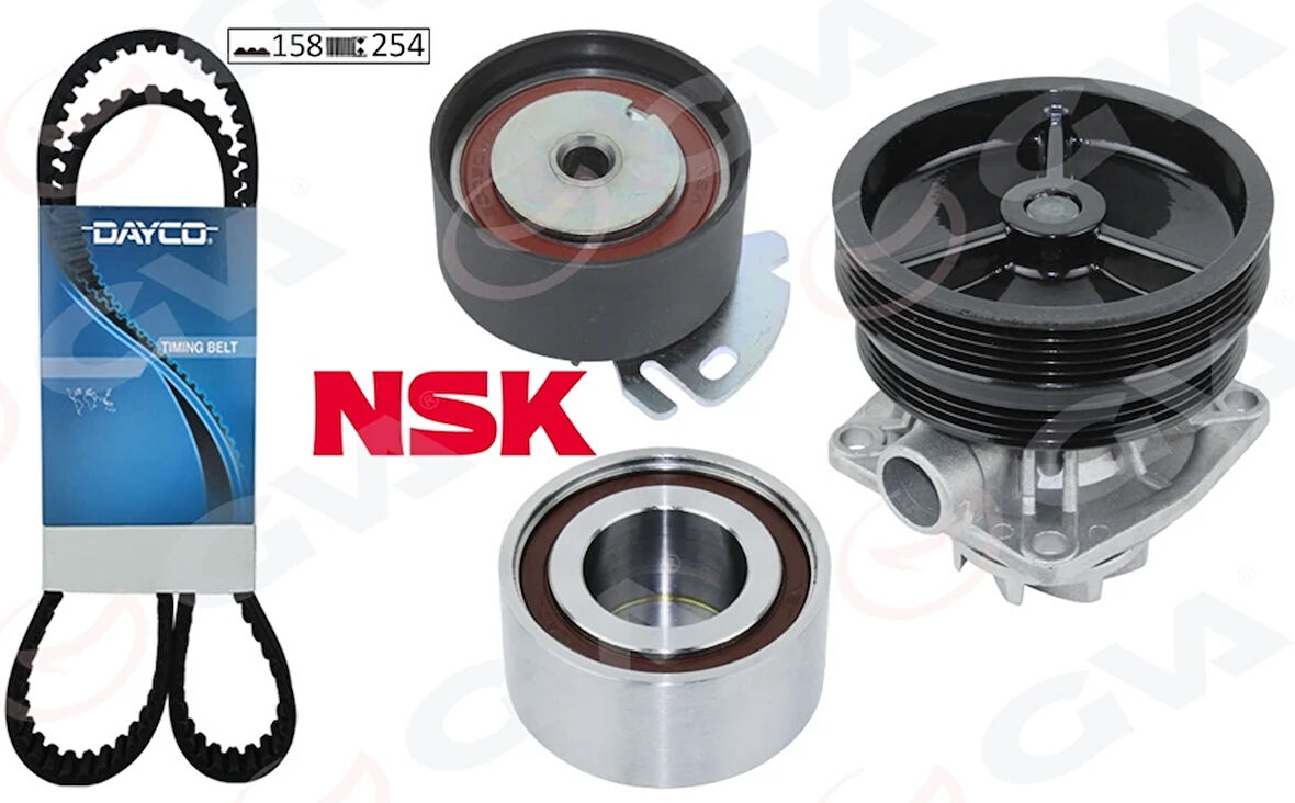 DEVİRDAİMLİ EKSANTRİK GERGİ KİTİ 158X254 BRAVA 1995-2001 -DOBLO 2001 -PALIO-ALBEA 1996 -MAREA 1997-2002 1.6 71736715 55171442 55176303