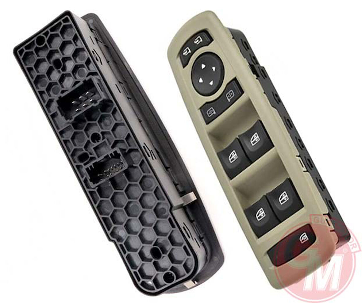 CAM AÇMA ANAHTARI KUMANDA GRUBU BEJ RENAULT FLUENCE DÖRTLÜ MERKEZİ KİLİT DÜĞMELİ AYNA AYARLI C İFT SOKET 254000015R 809610006R 809610007R