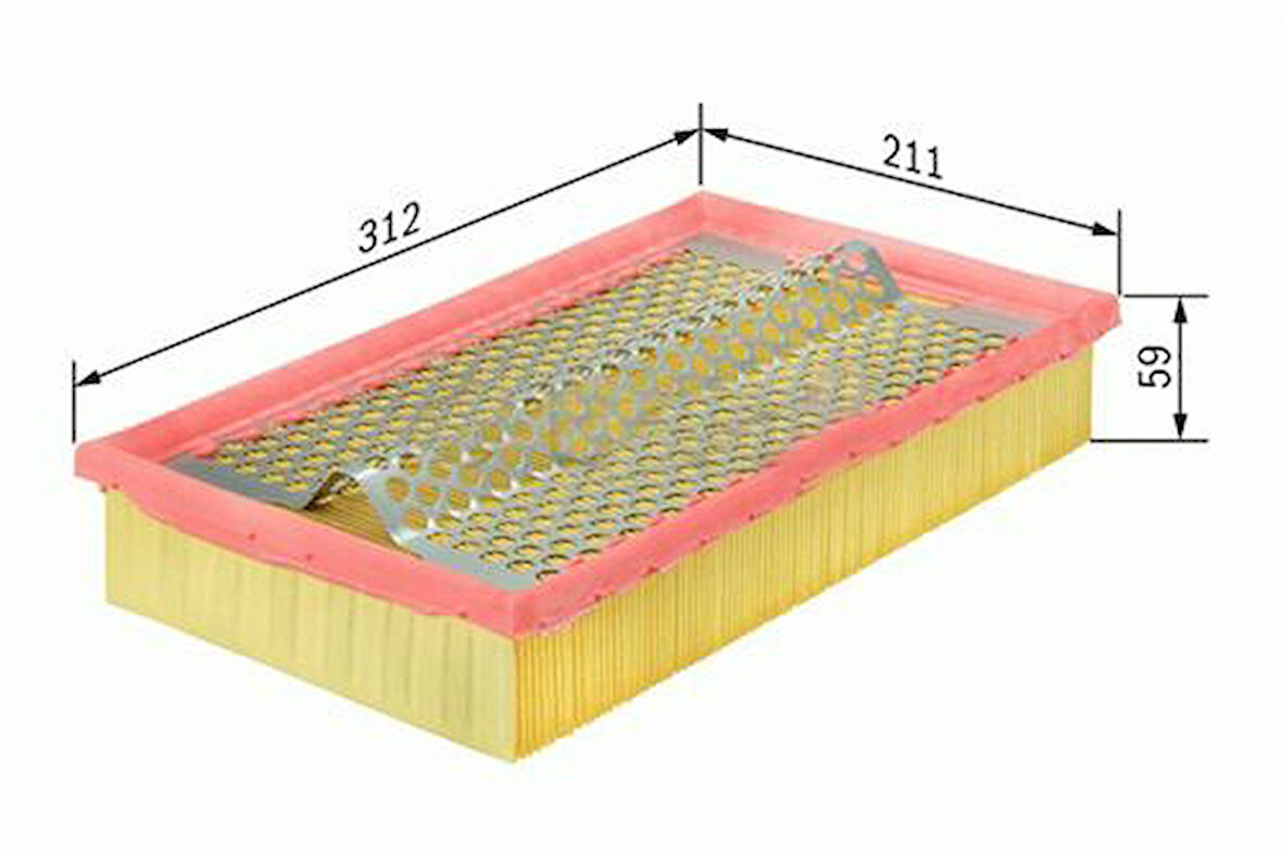 HAVA FİLTRESİ VW SHARAN-SEAT ALHAMBRA-FORD GALAXY 7M0129620A 1017035 95VW9601BC