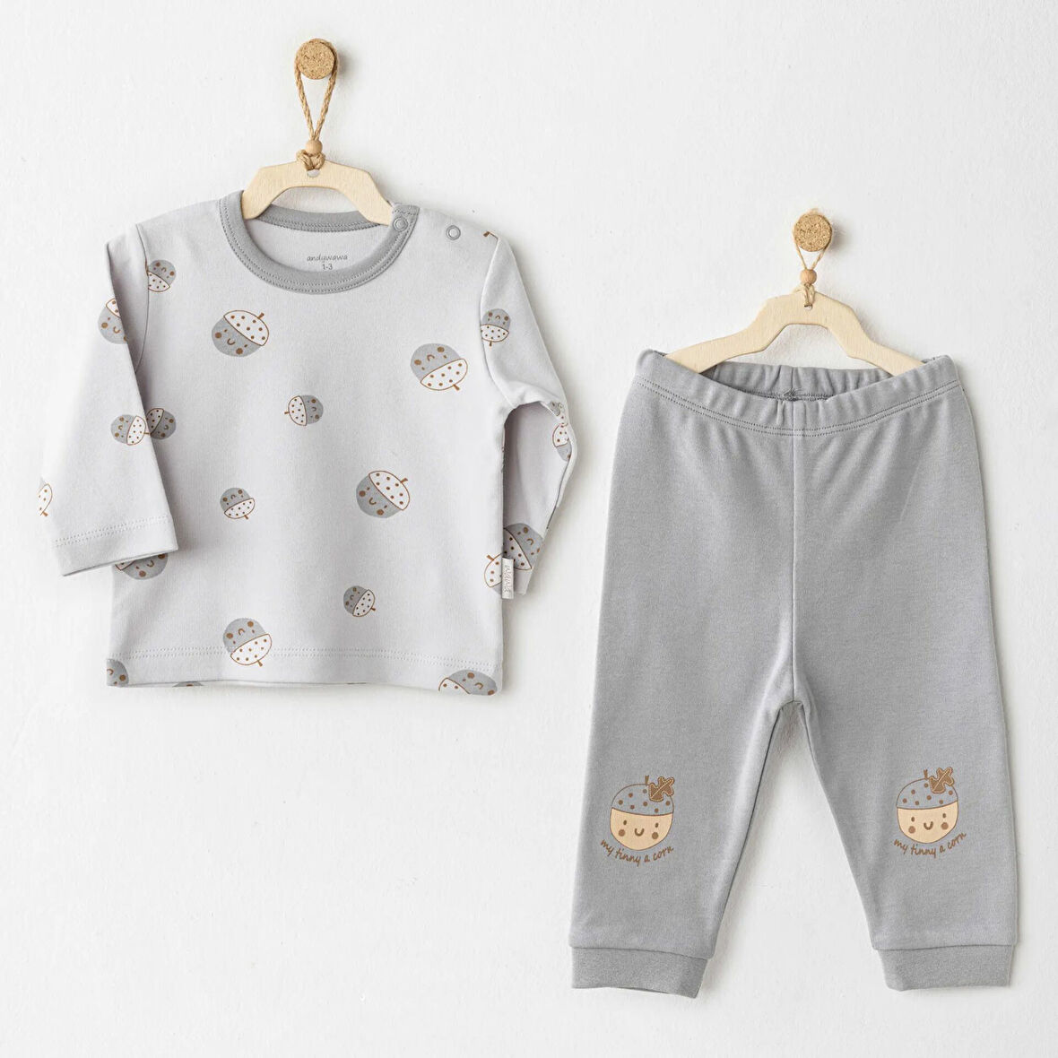 Andywawa AC26105 Hello Autumn 2'li Takım Grey