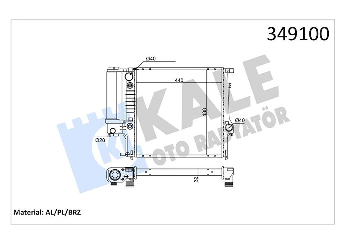MOTOR SU RADYATORU BMW M40 E30 M50 M52 E36 OTOMATIK SANZ. 17111723528 17111719136