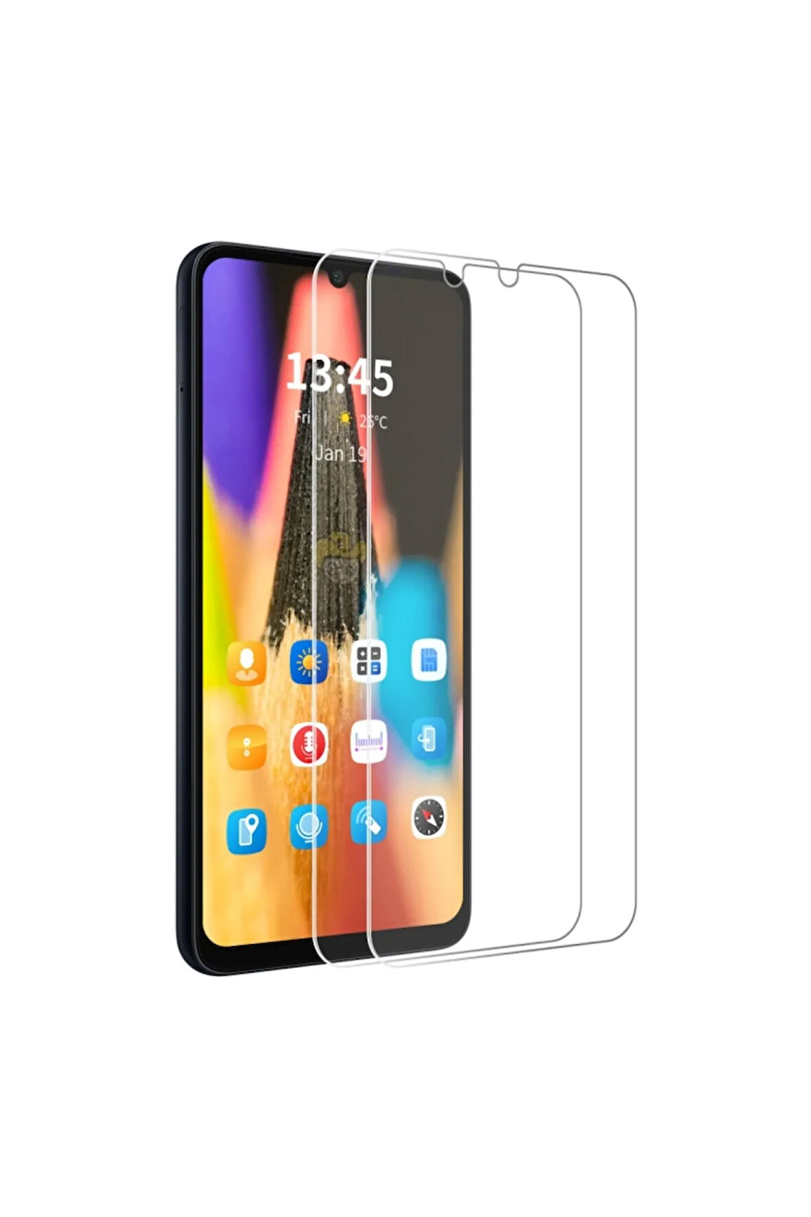 Xiaomi Redmi 14C ile Uyumlu Ekran Koruyucu Şeffaf Temperli Kırılmaz Cam Ekran Koruyucu 2 Adet