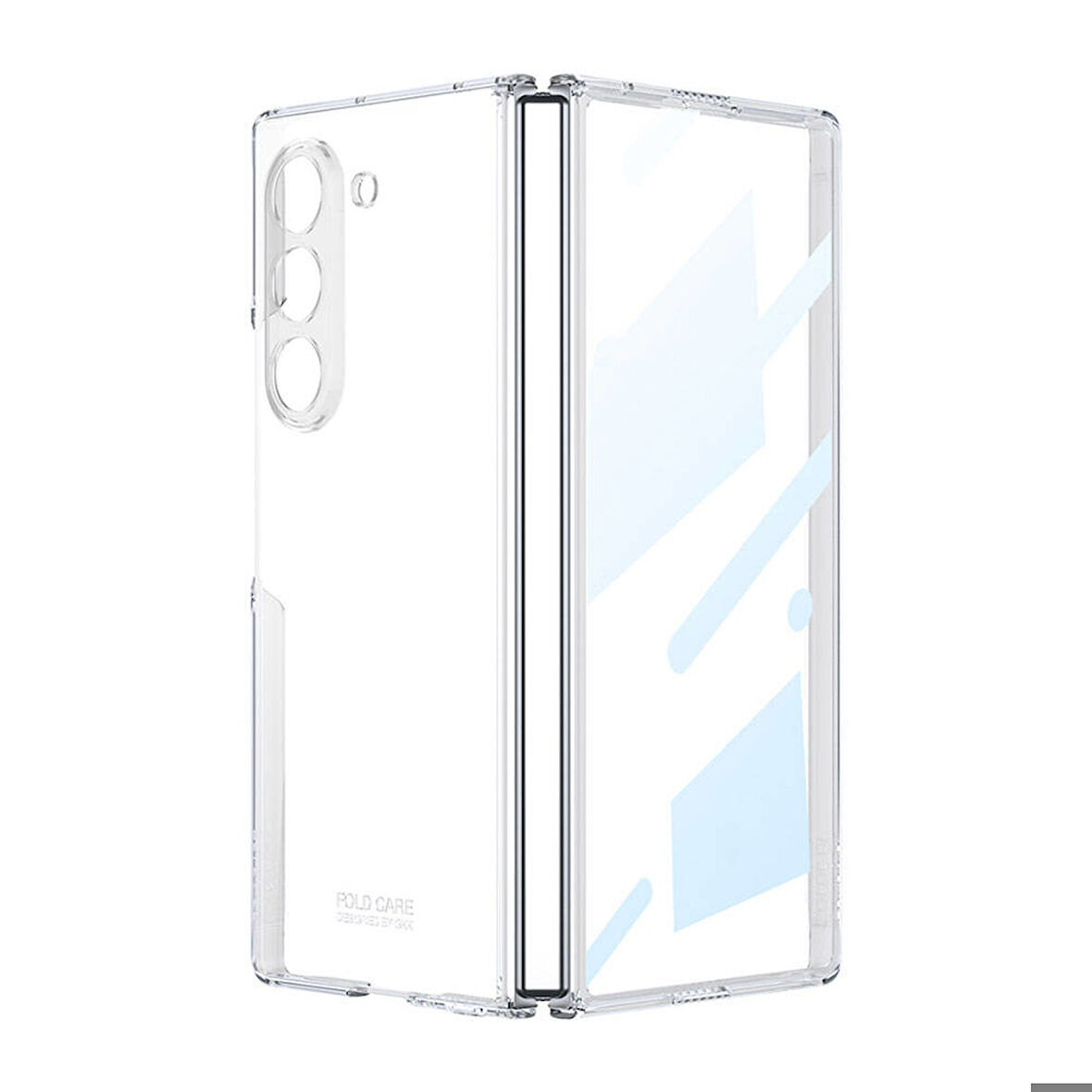 Samsung Galaxy Z Fold 6 ile Uyumlu Kılıf 180 Derece Açılıp Kapanabilen Cam Telefon Kılıfı Kapak