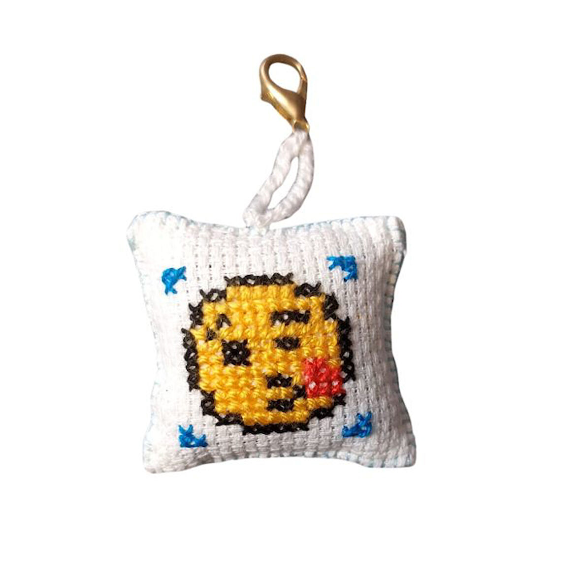 Uretti - Sibel 2453 1457 El Yapımı Öpücük Emoji Çanta Süsü / Anahtarlık