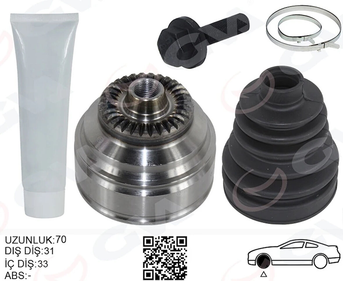 AKS KAFASI ÖN SAĞ/SOL BMW F20 F22 F30 F32 F33 F34 F36 E84 70MM 31607597693 31607605511 31607605512
