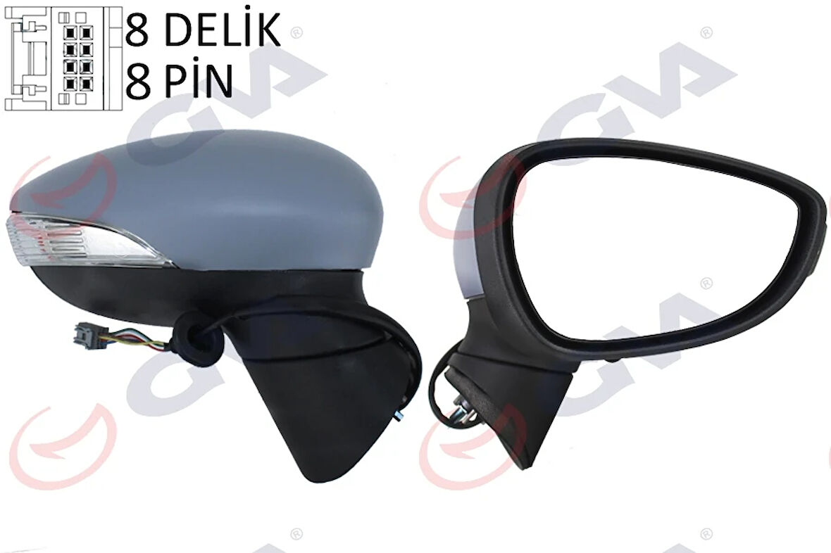 DIŞ DİKİZ AYNASI SAĞ FIESTA 2008 ELEKTRİKLİ ISITMALI KATLANIR SİNYALLİ 8 FİŞ VM-6313EBR CIBB17682DB 1542155 1753802