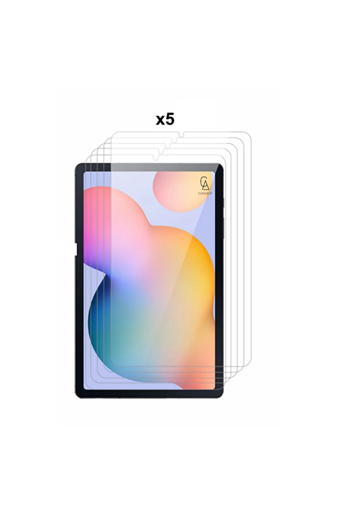Samsung Galaxy Tab S6 Lite SM-P610 10.4 inç ile Uyumlu Temperli Kırılmaz Cam Ekran Koruyucu 5 Adet
