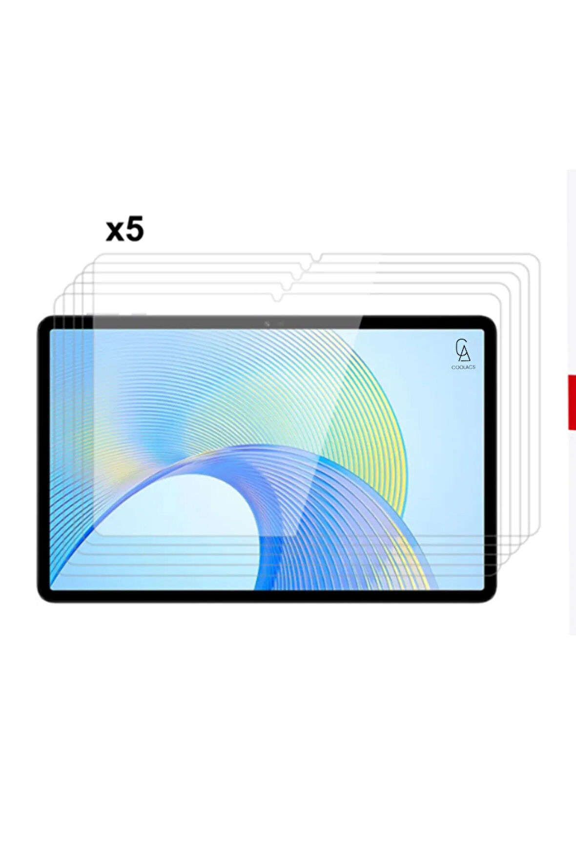 Honor Pad X9 11 inç ile Uyumlu Temperli Kırılmaz Cam Ekran Koruyucu 5 Adet