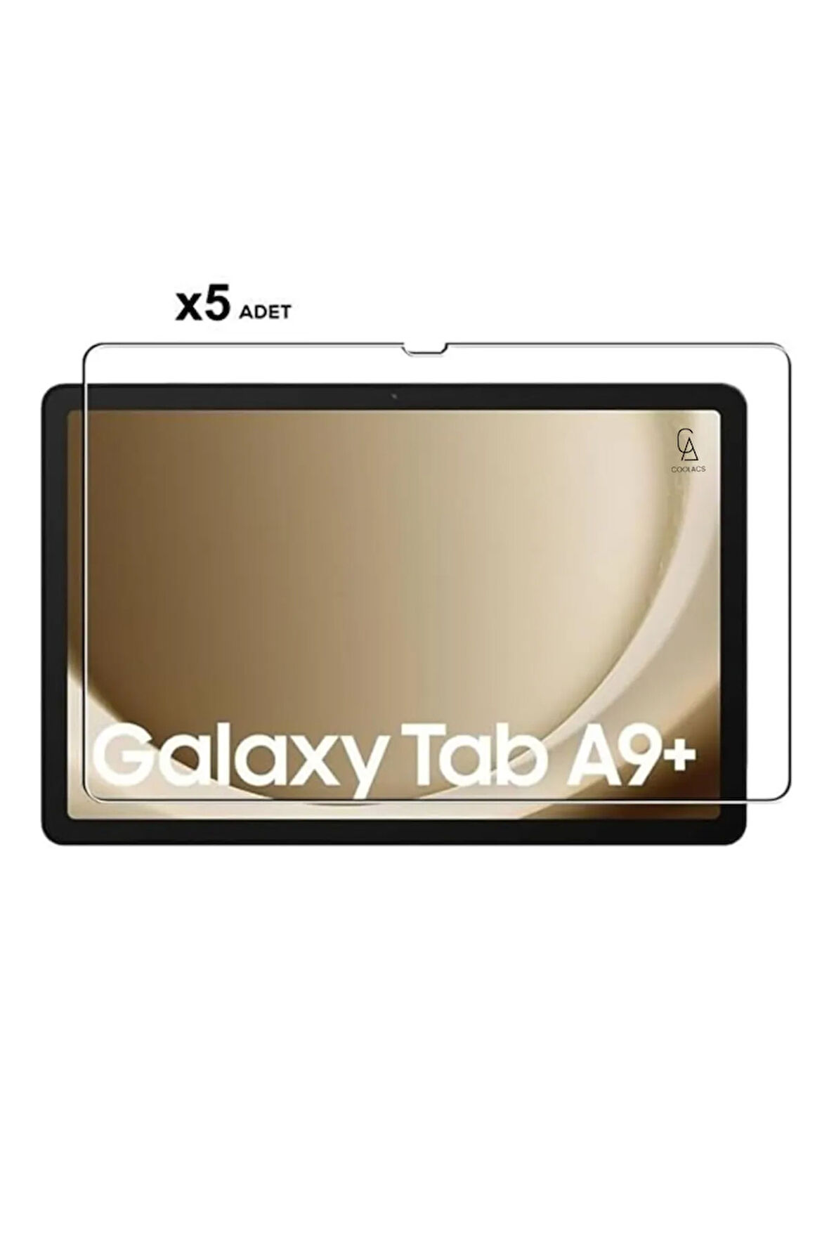 Samsung Galaxy Tab A9 Plus 11 inç Uyumlu Temperli Kırılmaz Cam Ekran Koruyucu 5 Adet