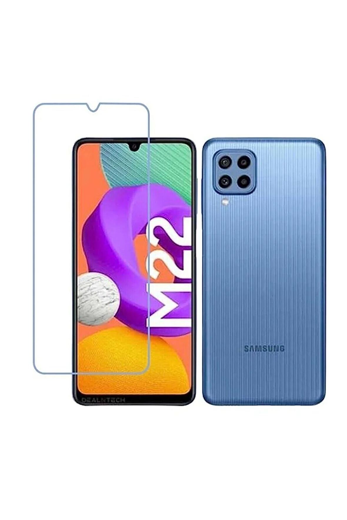 Samsung Galaxy M22 ile Uyumlu Ekran Koruyucu Şeffaf Temperli Kırılmaz Cam Ekran Koruyucu