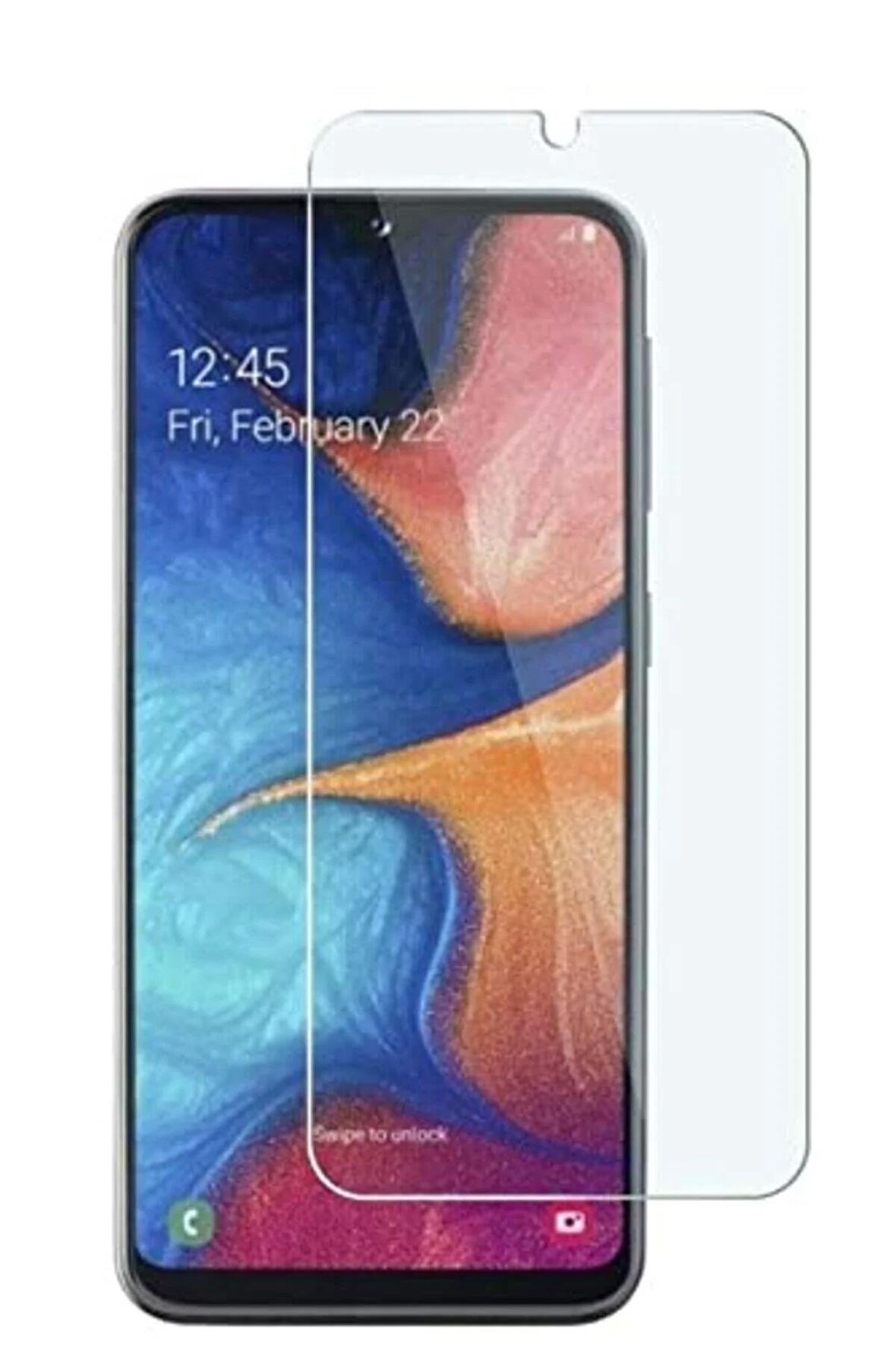 Samsung Galaxy A20E ile Uyumlu Ekran Koruyucu Şeffaf Temperli Kırılmaz Cam Ekran Koruyucu