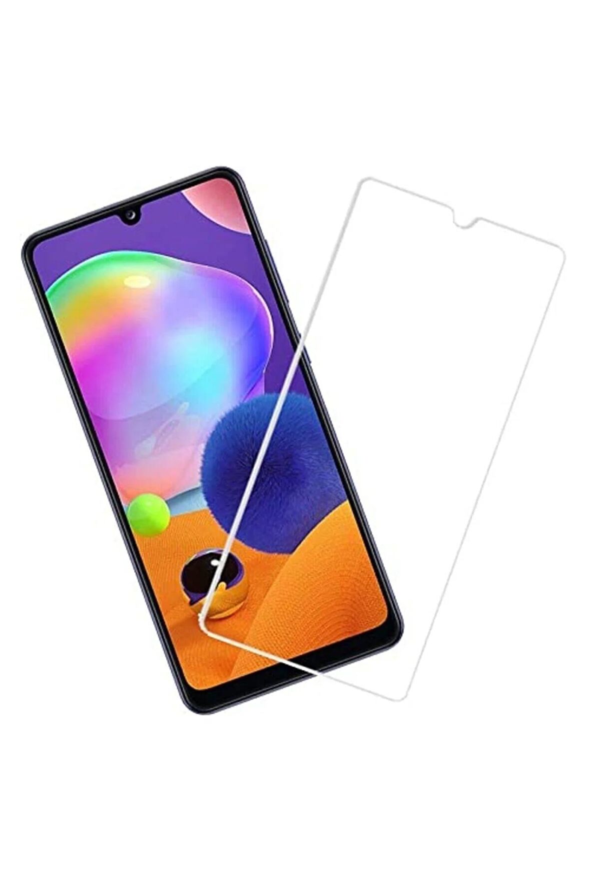 Samsung Galaxy A31 ile Uyumlu Ekran Koruyucu Şeffaf Temperli Kırılmaz Cam Ekran Koruyucu