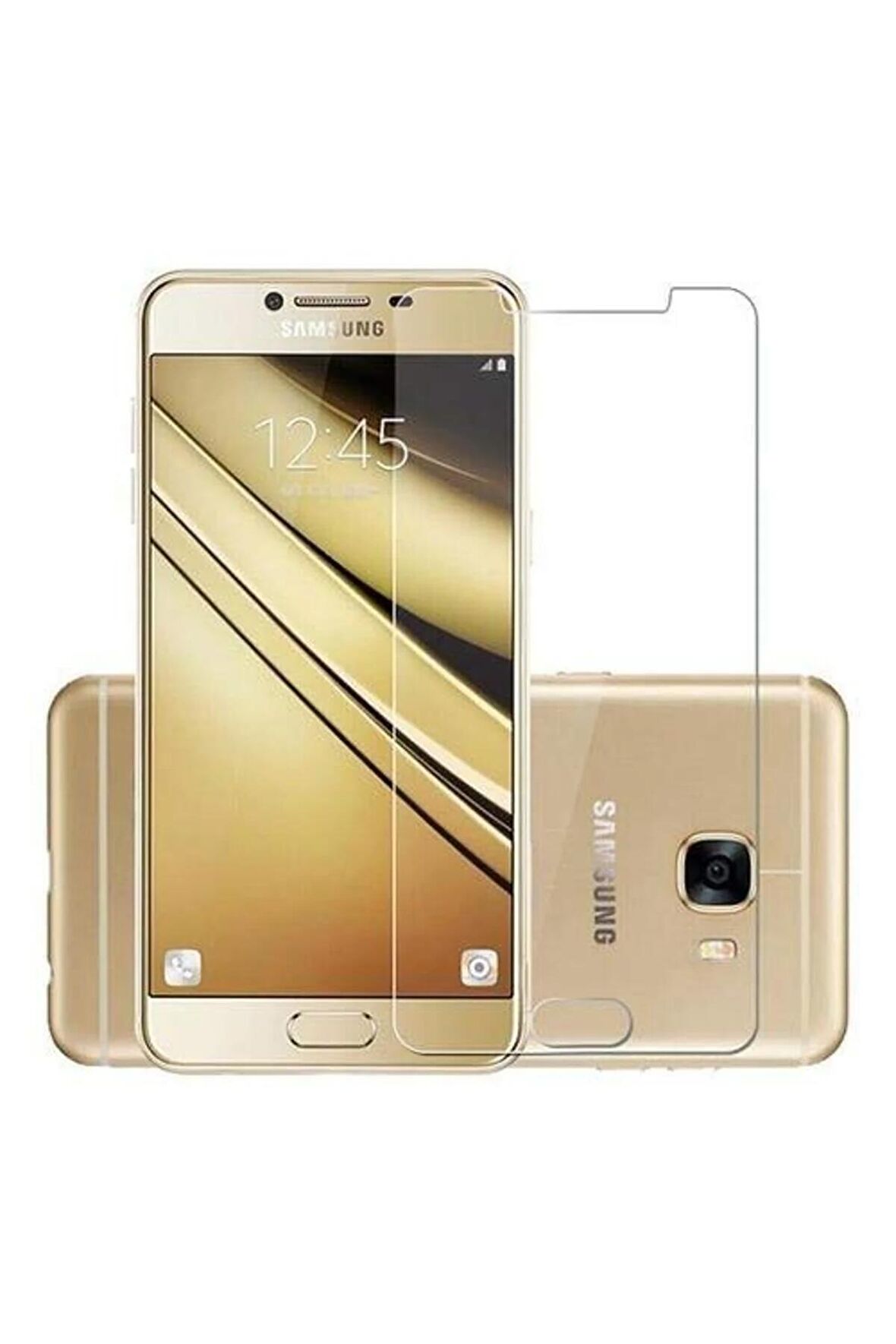 Samsung Galaxy C7 Pro ile Uyumlu Ekran Koruyucu Şeffaf Temperli Kırılmaz Cam Ekran Koruyucu