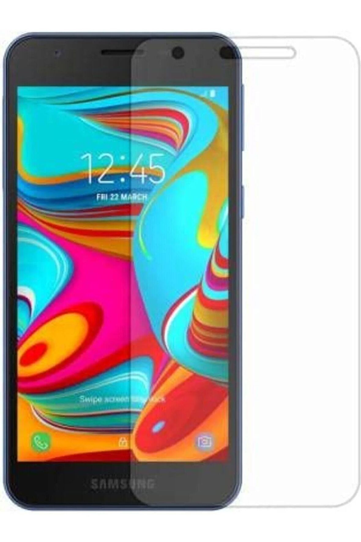 Samsung Galaxy A2 Core ile Uyumlu Ekran Koruyucu Şeffaf Temperli Kırılmaz Cam Ekran Koruyucu