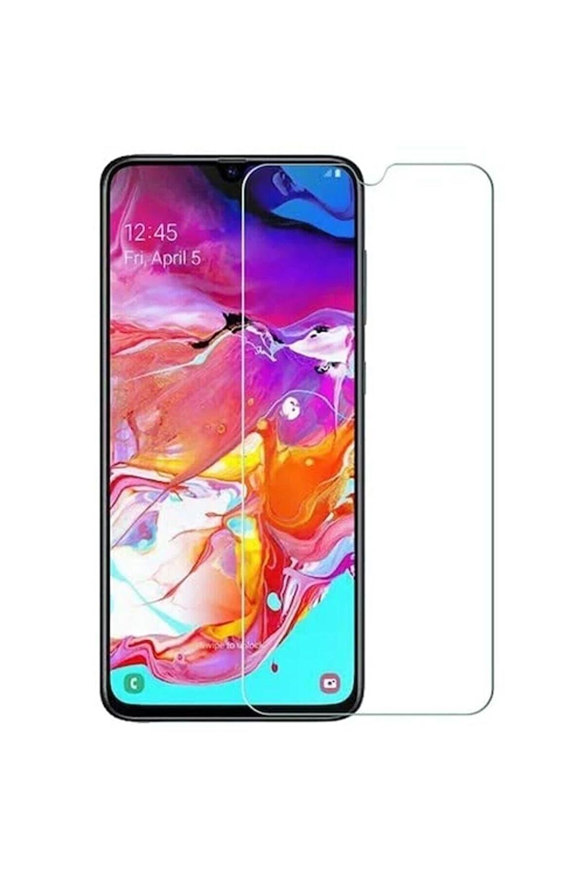 Samsung Galaxy A70 ile Uyumlu Ekran Koruyucu Şeffaf Temperli Kırılmaz Cam Ekran Koruyucu