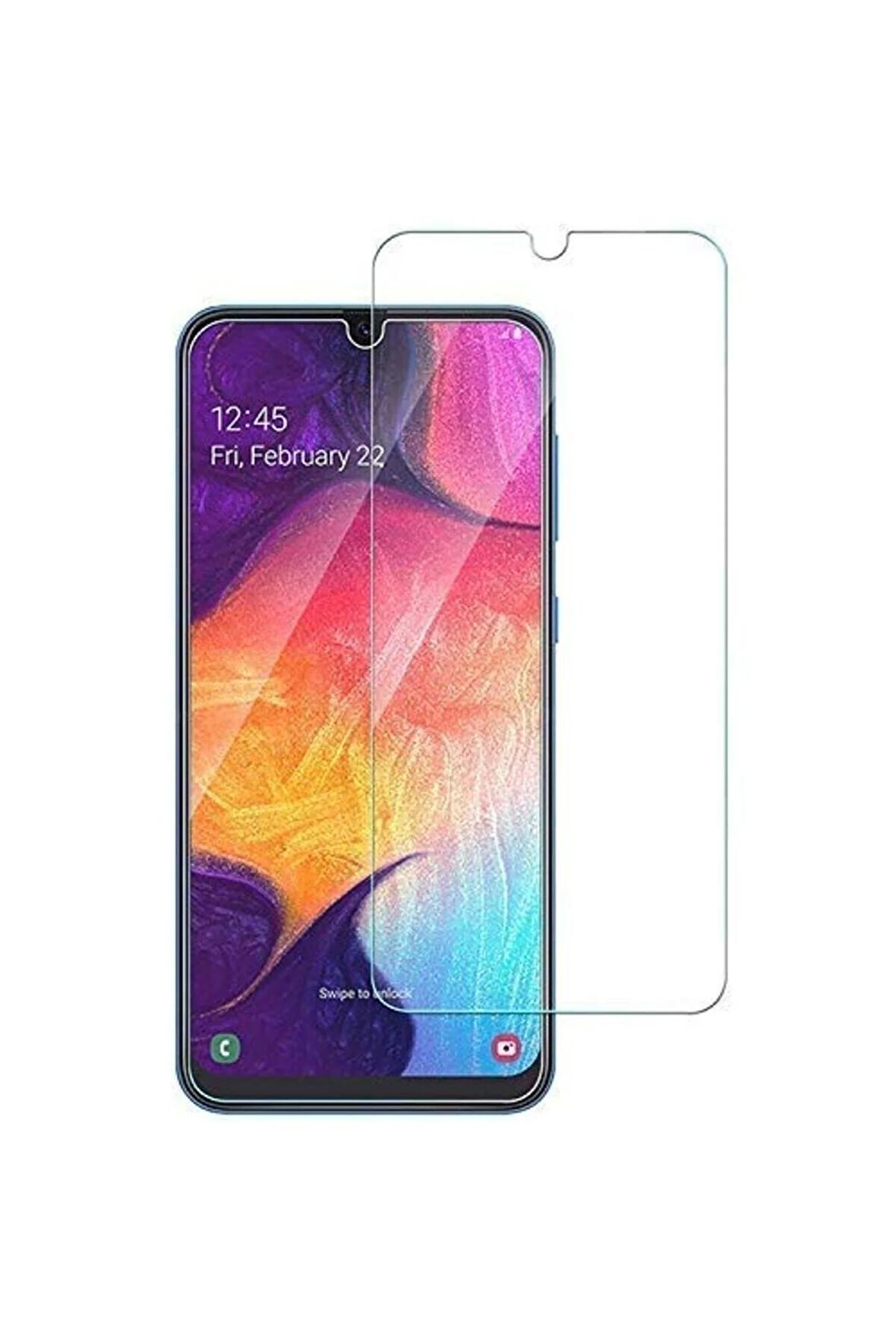 Samsung Galaxy A20 ile Uyumlu Ekran Koruyucu Şeffaf Temperli Kırılmaz Cam Ekran Koruyucu
