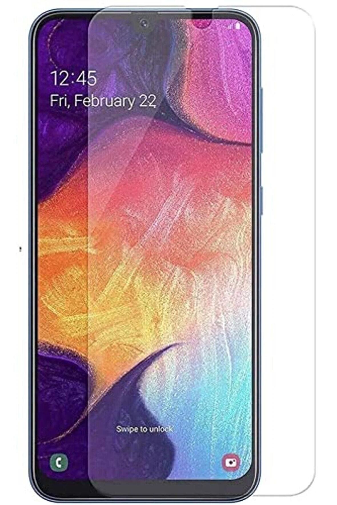 Samsung Galaxy A30 ile Uyumlu Ekran Koruyucu Şeffaf Temperli Kırılmaz Cam Ekran Koruyucu