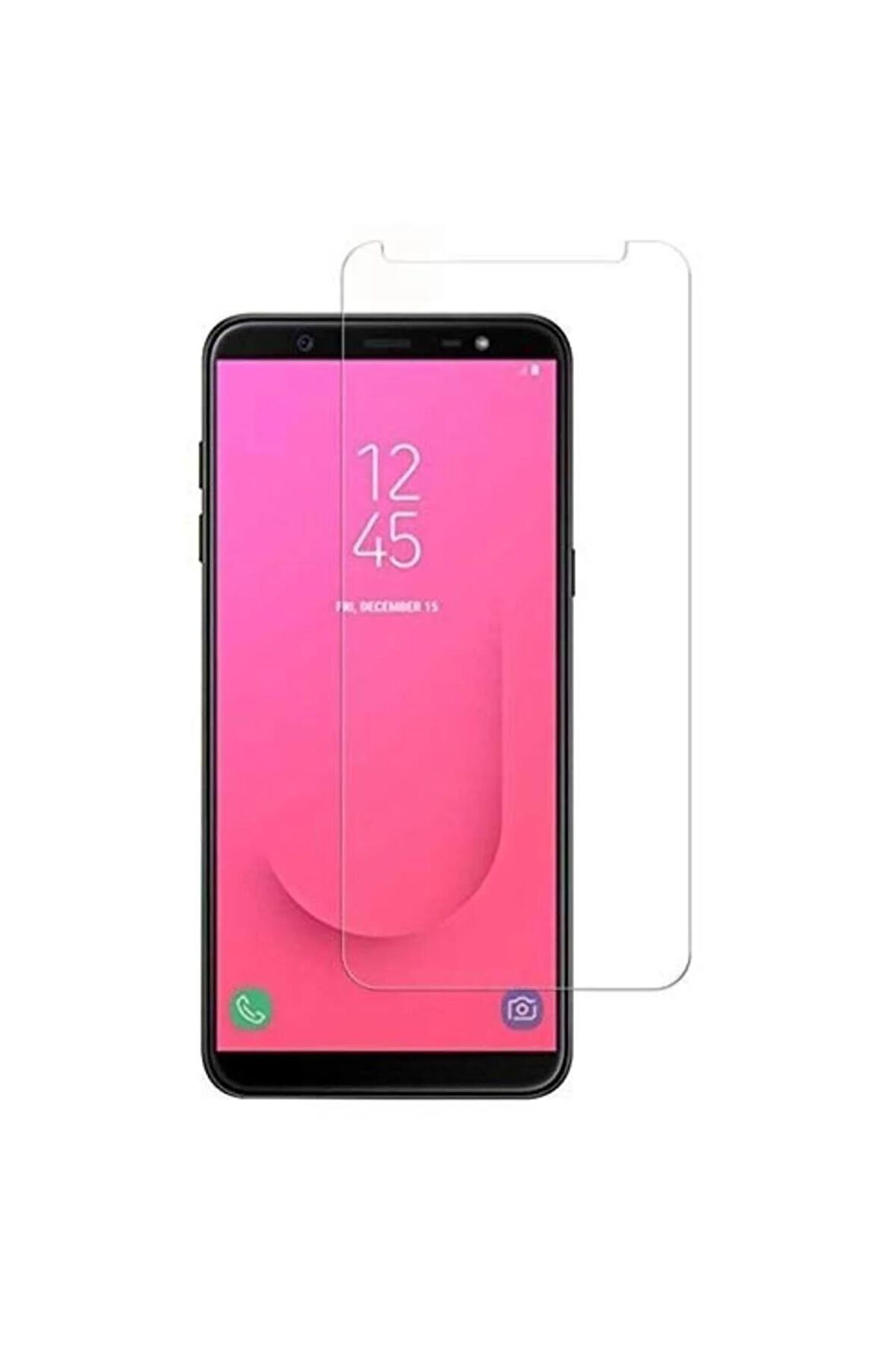 Samsung Galaxy J8 ile Uyumlu Ekran Koruyucu Şeffaf Temperli Kırılmaz Cam Ekran Koruyucu