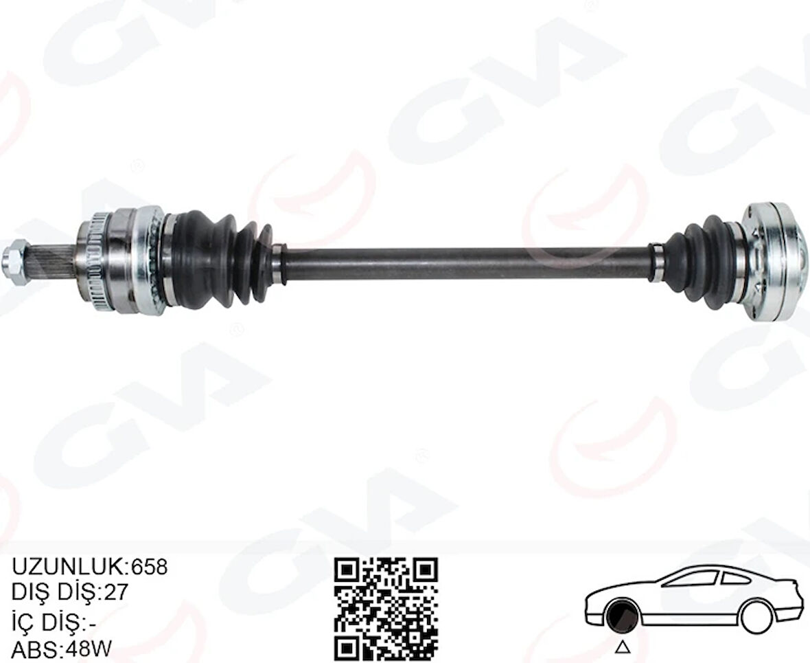 KOMPLE AKS ARKA SAĞ BMW E81 E87 E82 E88 E90 E91 E92 658MM 33217547076