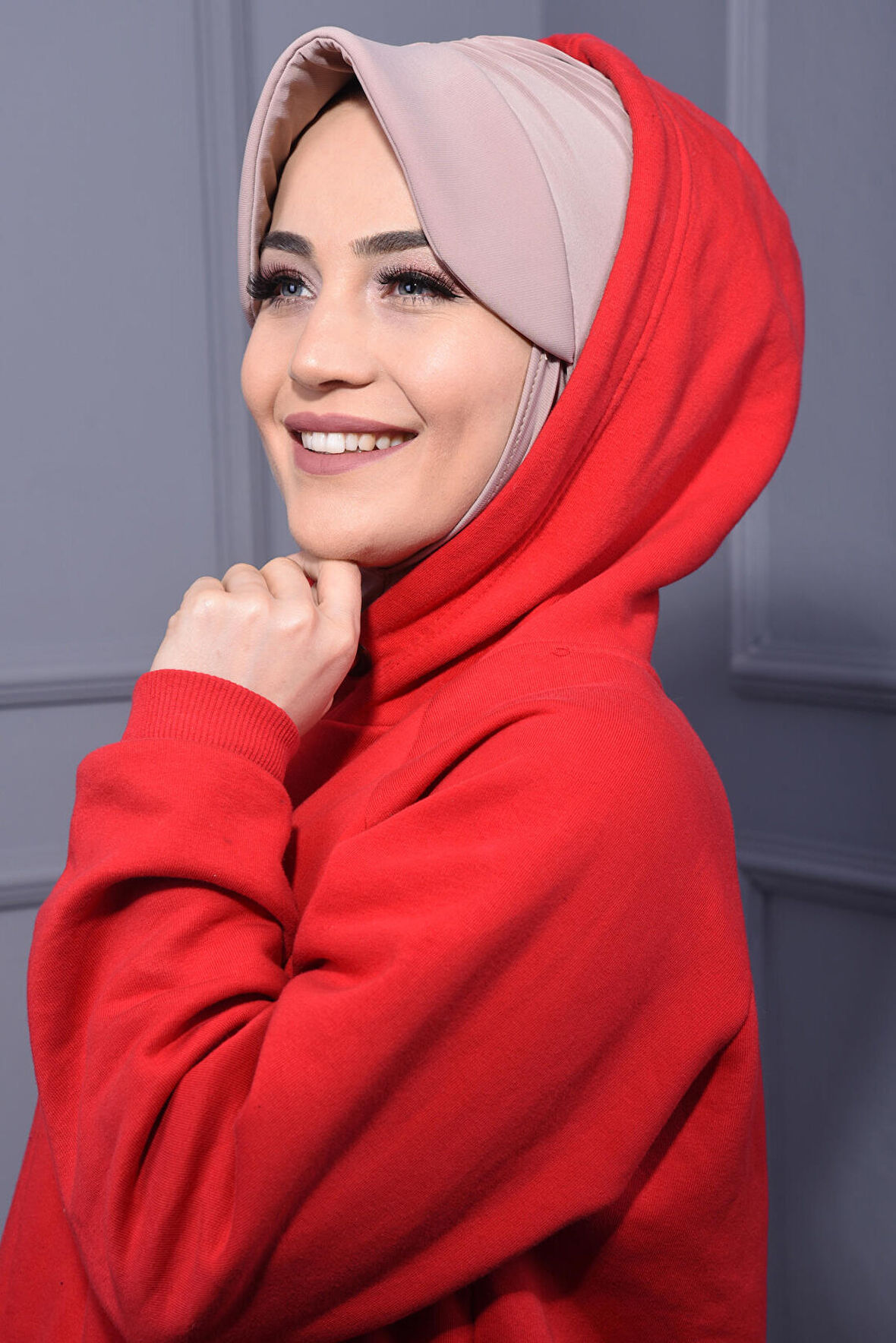 Spor Şapka Scarf Bej - Krem