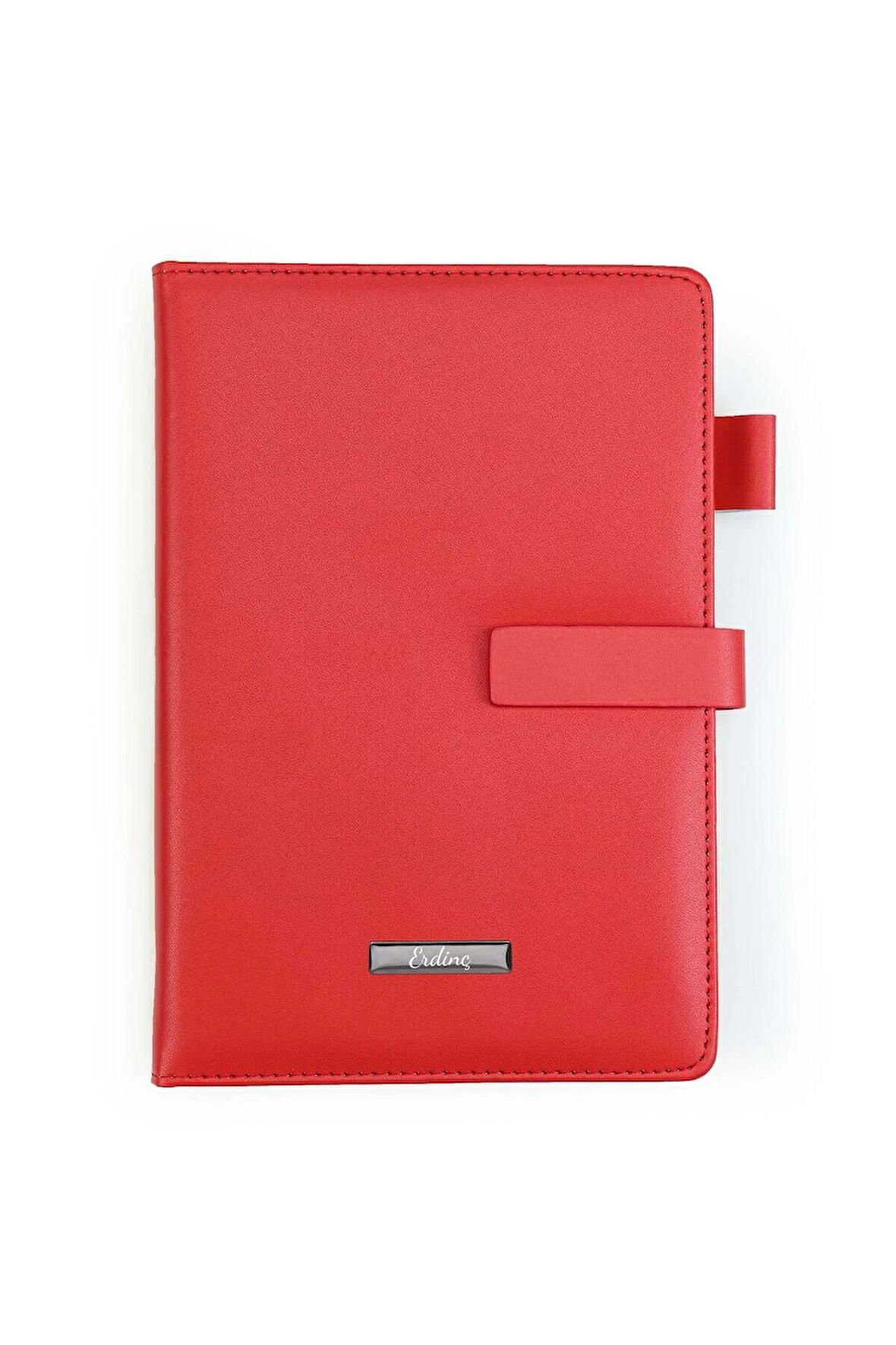 Yumuşak Deri Mıknatıslı Kırmızı Defter