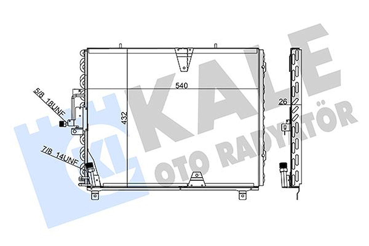 KLIMA RADYATORU MERCEDES W124 S124 C124 A1248301070