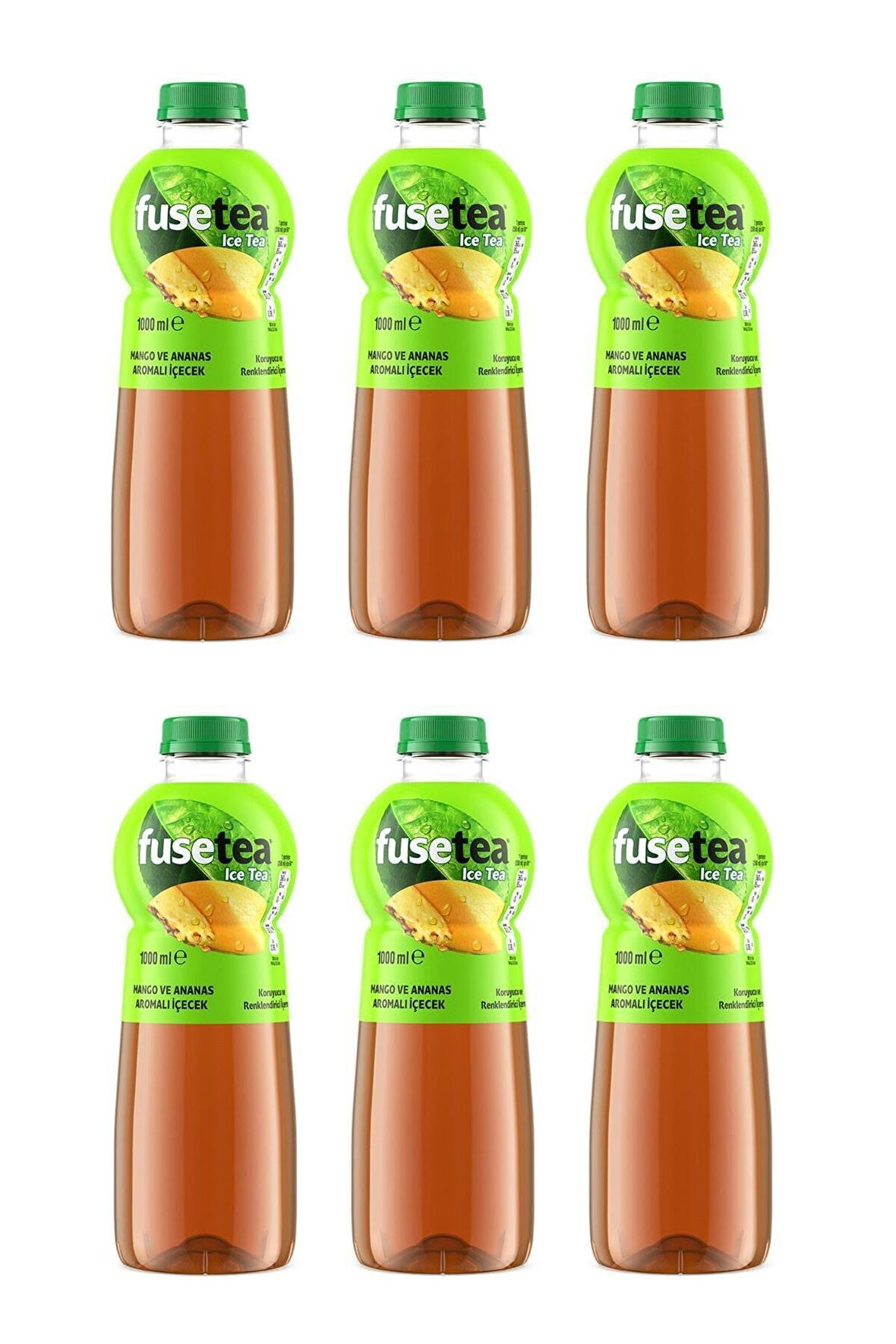 Fuse Tea Mango Ve Ananas Aromalı Soğuk Çay 1 Lt X 6 Adet