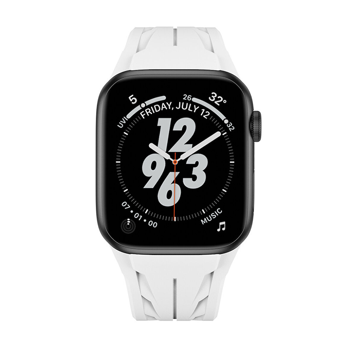 Apple Watch Series 7/8/9 45mm Uyumlu Yüksek Kalite TPU Silikon Kordon Kayış