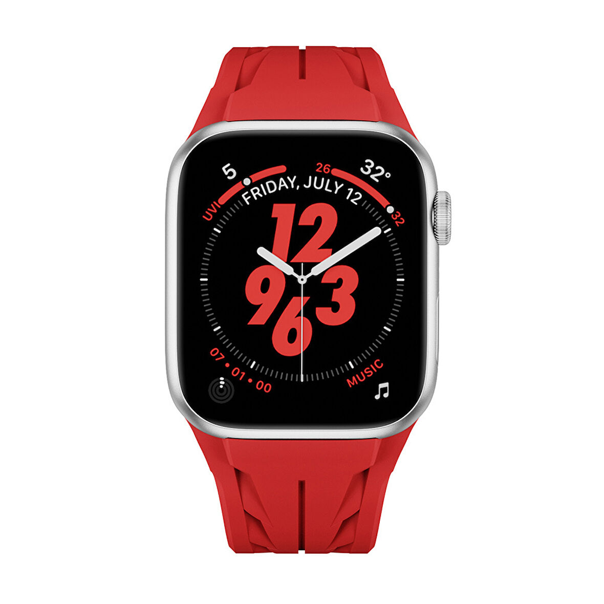 Apple Watch Series 7/8/9 45mm Uyumlu Yüksek Kalite TPU Silikon Kordon Kayış