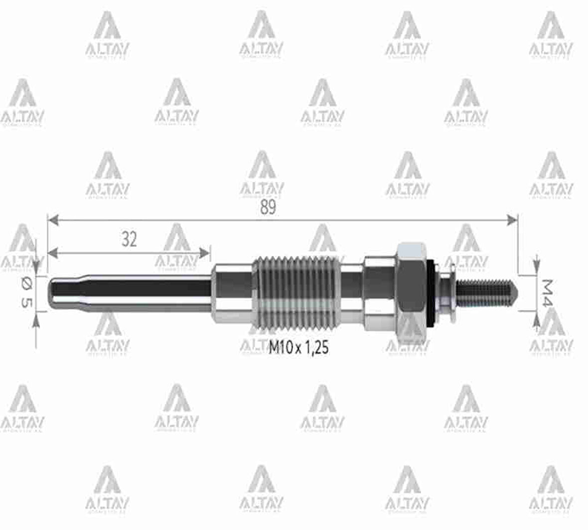 KIZDIRMA BUJİSİ (ISITMA) HILUX PICKUP / HIACE 115. 19850 54090 (10 ADET)