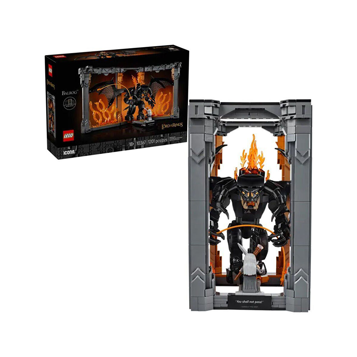10367 Lego icons - Yüzüklerin Efendisi: Balrog™ Kitaplık Dekoru 1201 parça +18 yaş