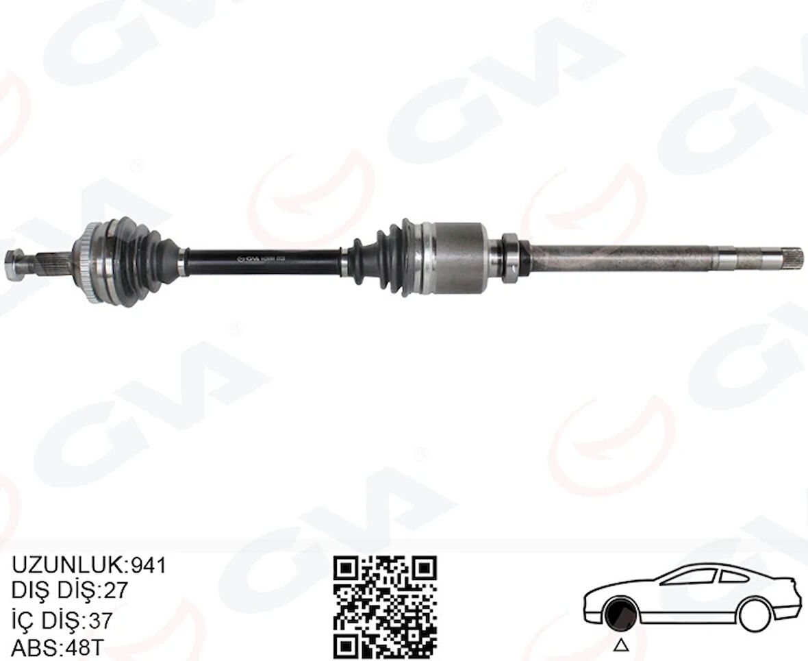KOMPLE AKS SAG ON FIAT SCUDO 220P 1.9 TD 1996-2006 ABSLI 9626083880 9617408280 9617408288
