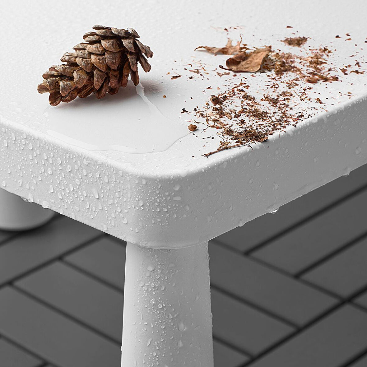 Çocuk masası, beyaz, 77x55 cm