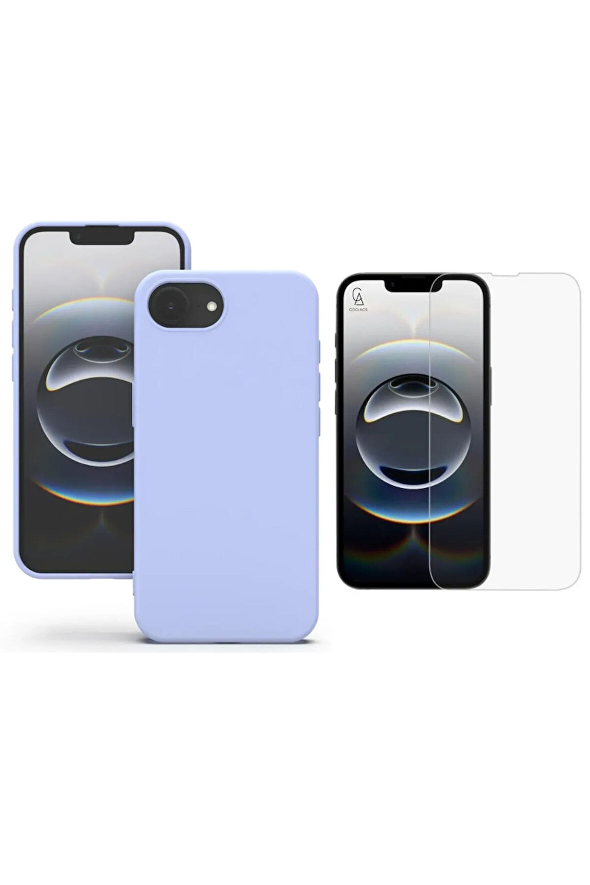 Apple iPhone 16E Uyumlu İçi Kadife Lansman Kılıf ve Temperli Cam Ekran Koruyucu