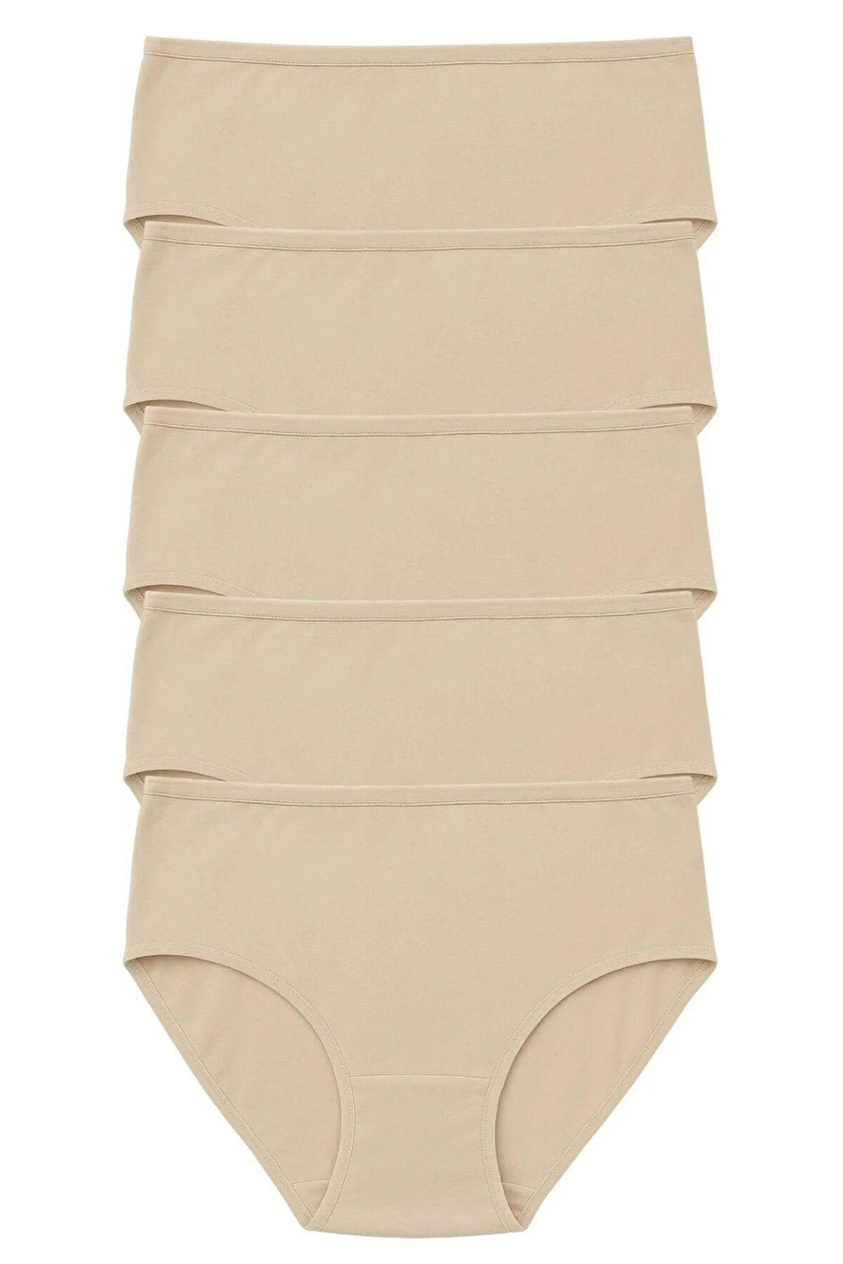 Pk40003 Büyük Beden Yüksek Bel Külot 5 Li Paket - TEN - XL