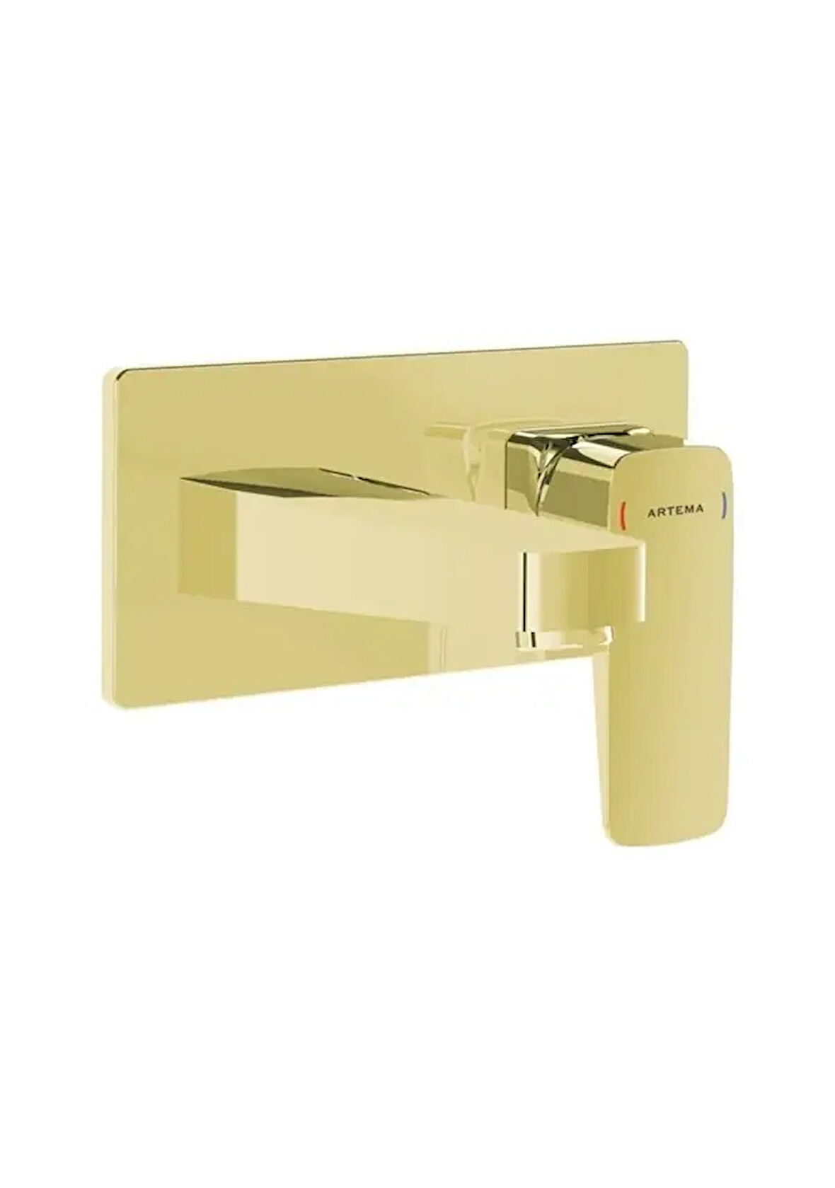 Artema Root Square Ankastre Sıva Üstü Lavabo Bataryası Altın A4273823