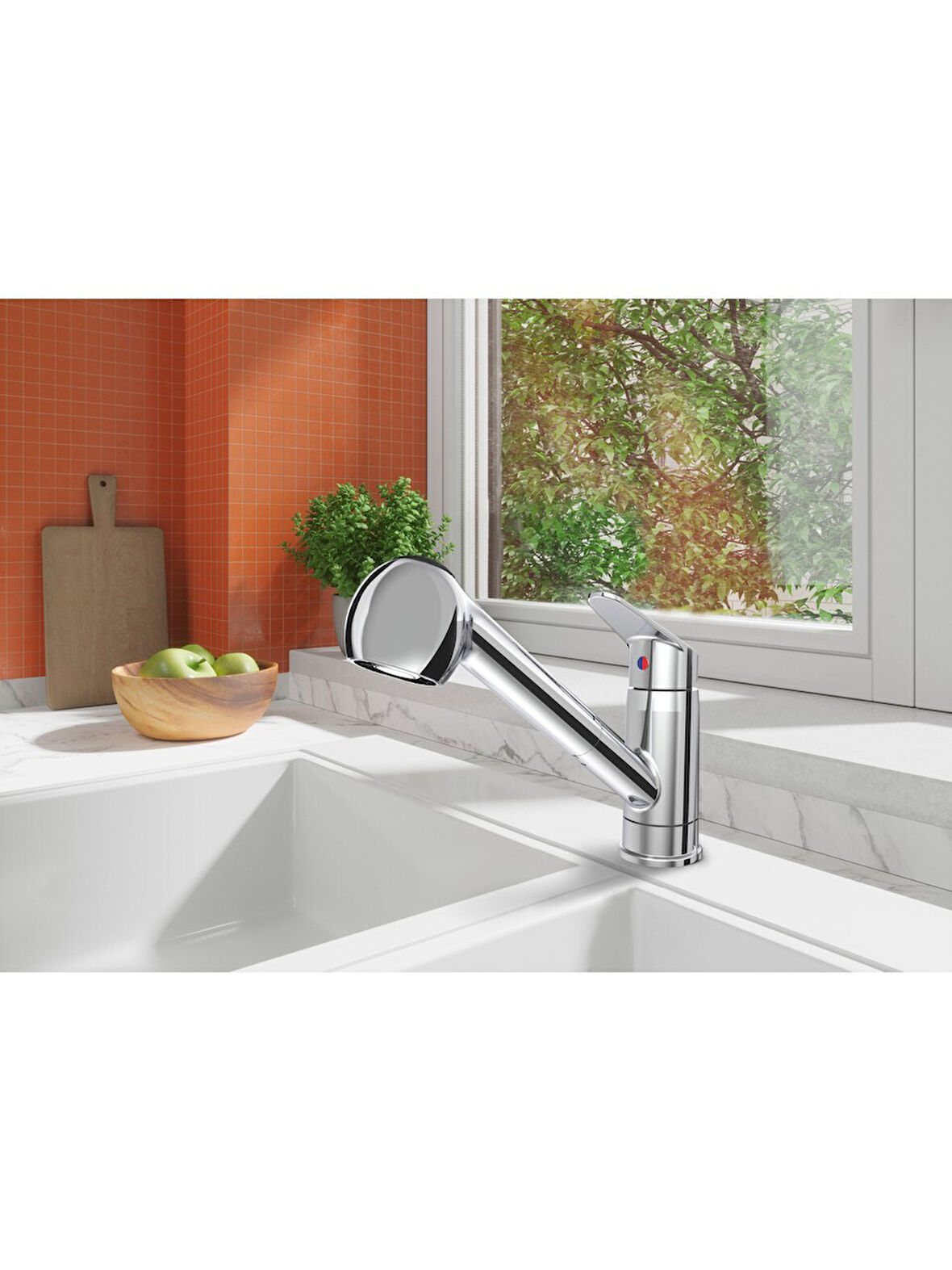 VitrA Punto A41192 Fonksiyonel Eviye Mutfak Bataryası ,Krom