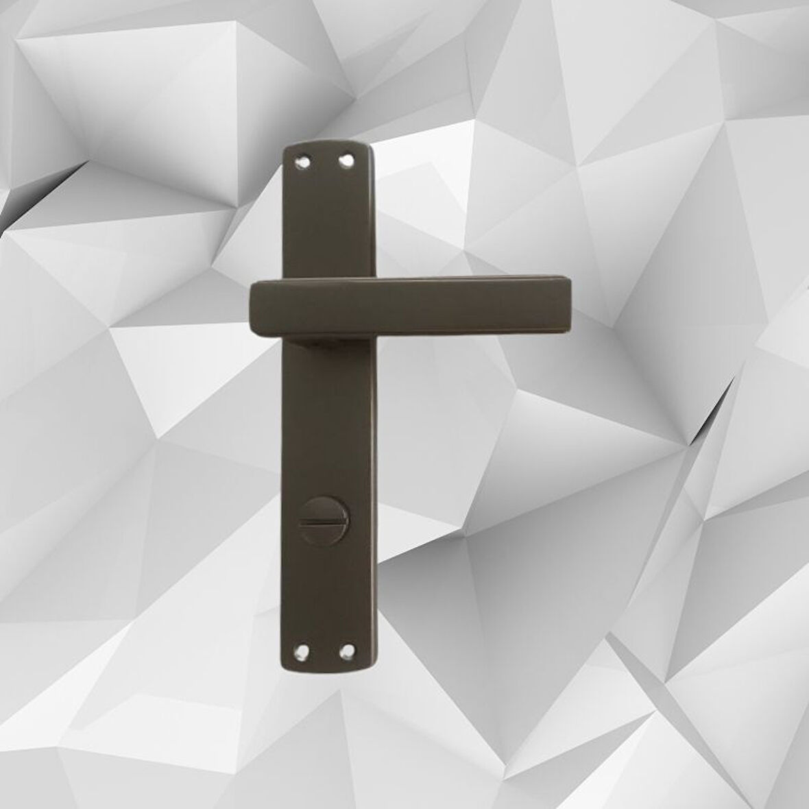 ALMITAL Lusso Antrasit Aynalı Kapı Kolu Lüks WC Kapı Kolu