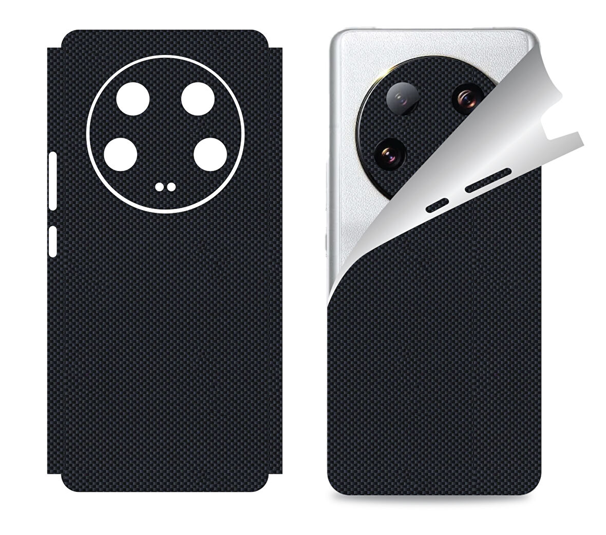 Xiaomi Mi 13 Ultra için uyumlu 360 full arka ve yan kaplama koruma sticker KARBONFİBER