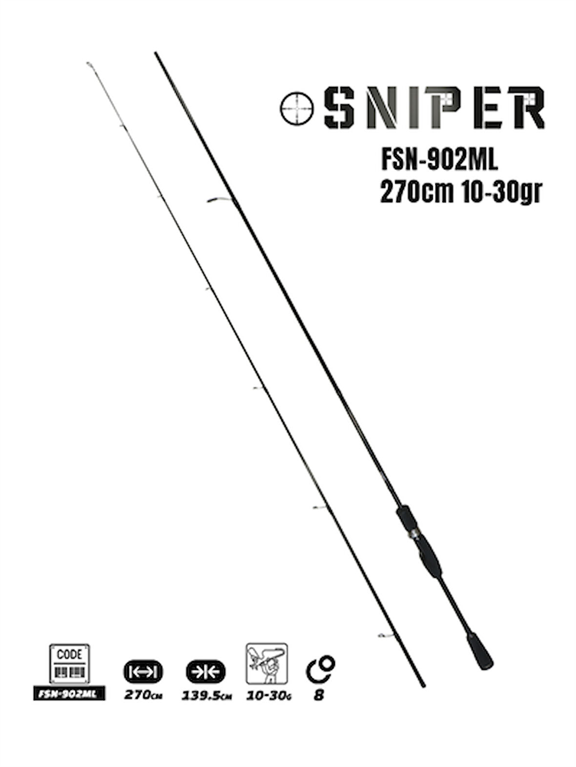 Fujin Sniper 270cm 10-30gr Spin Kamış FSN-902ML