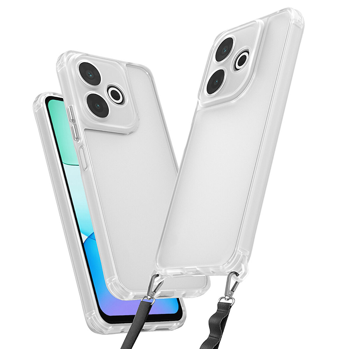 Xiaomi Redmi 13 4G Uyumlu Kılıf Askı Aparatlı Ip Takılabilen (Ip Üründe Yoktur) Telefon Kılıfı