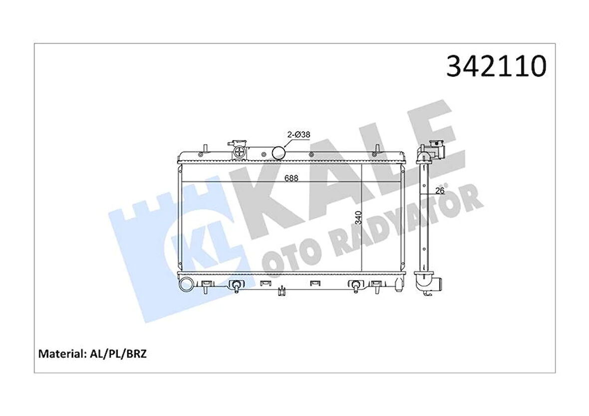 RADYATÖR SUBARU LEGACY 4-OUTBACK AL-PL-BRZ 45111AG000 45111AG001 45111AG010