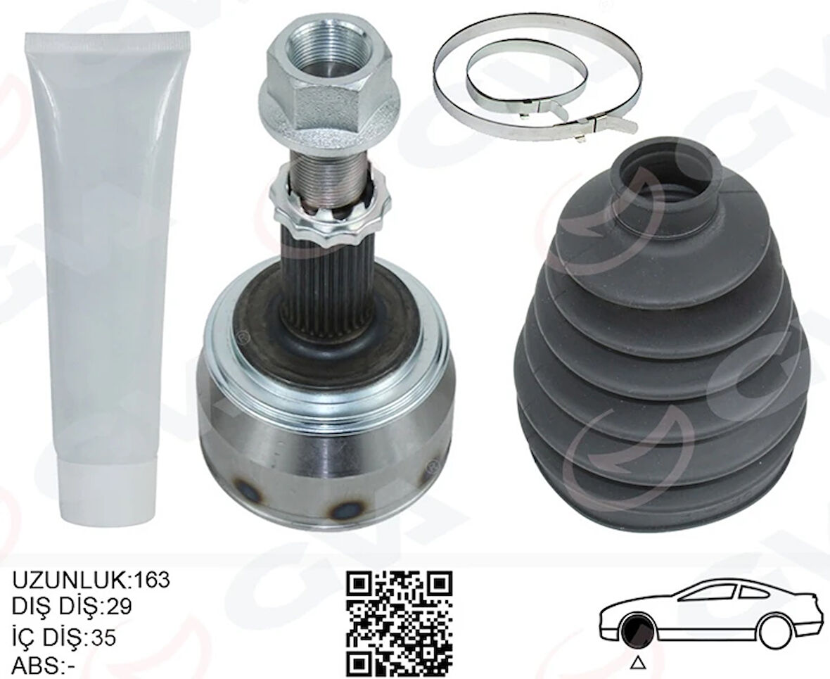 AKS KAFASI DIŞ NISSAN XTRAIL 1.3L HR13DDT T32 4X2 19- OTOMATİK VİTES 391004BA8A 392114BA0B