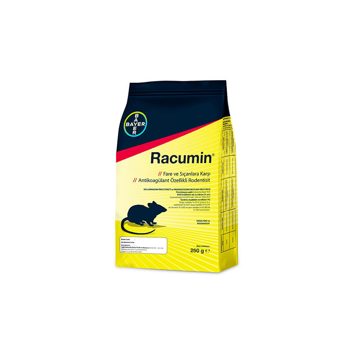 BAYER RACUMİN BUĞDAY FARE YEMİ 250GR. RODETİSİT KUTU (4401)