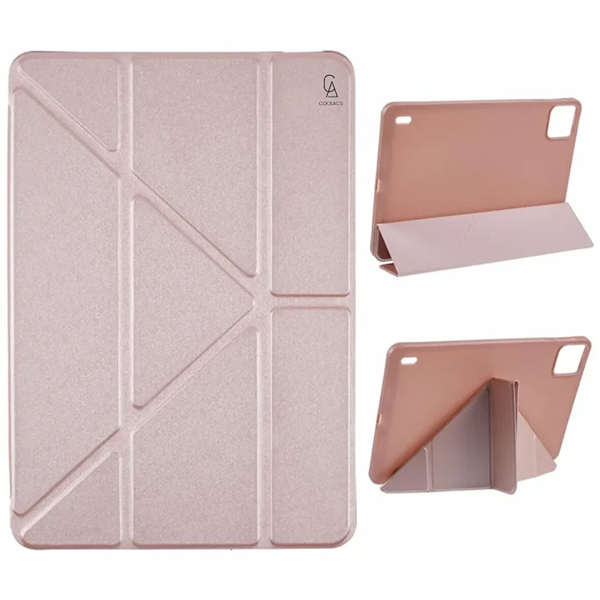 Xiaomi Pad 7 Pro 11.2 inç Uyumlu Kılıf 3 Farklı Stand Kalemlikli Tri Folding Tablet Kılıfı