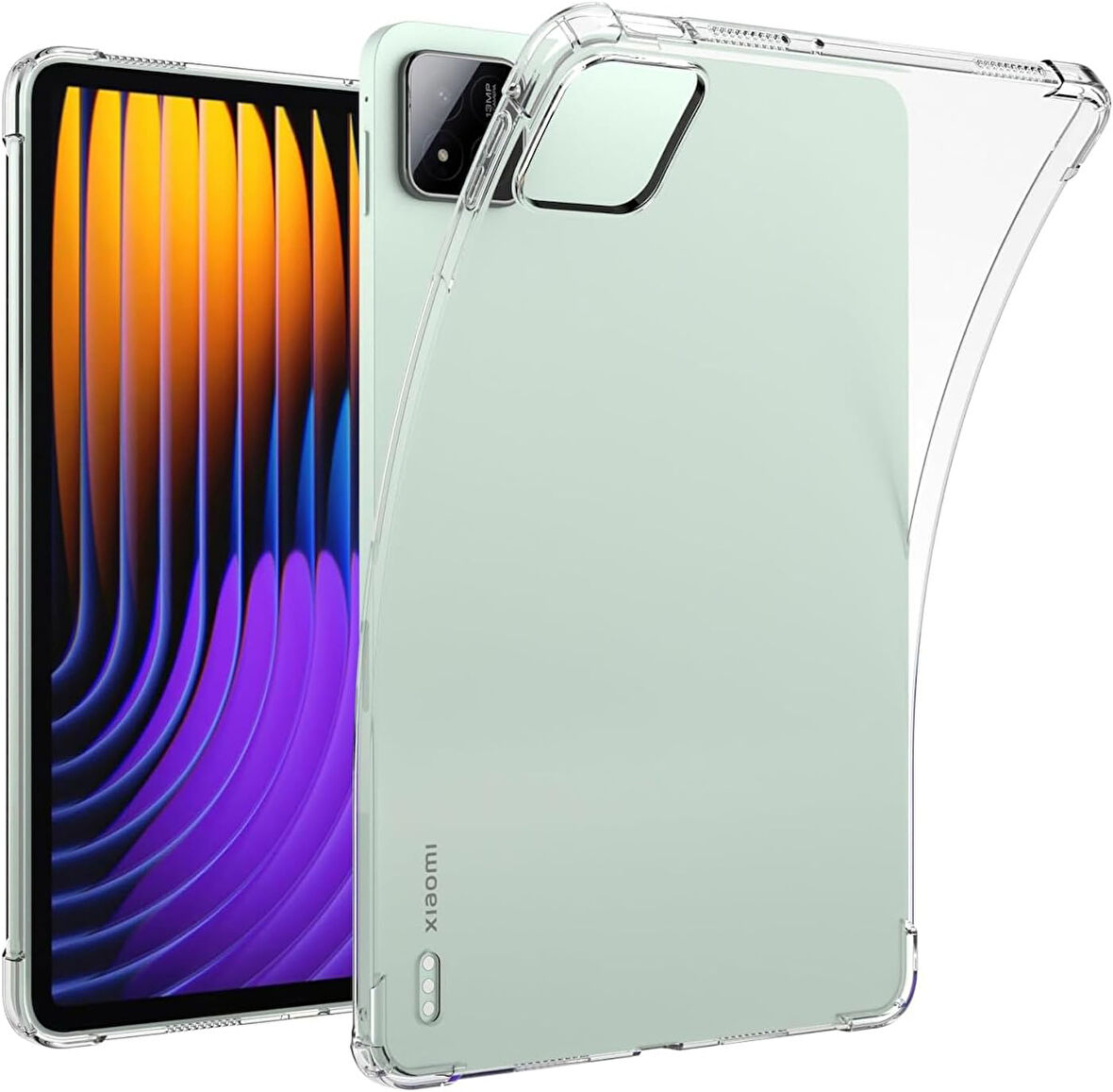 Xiaomi Pad 7 11.2 Inç ile Uyumlu Şeffaf Esnek Silikon Tablet Kılıfı