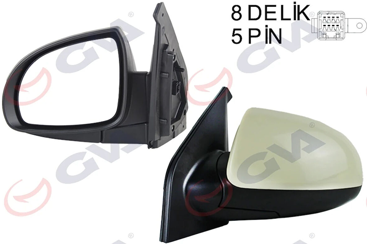 DIŞ DİKİZ AYNASI SOL PICANTO 2006 ELEKTRİKLİ ISITMALI ASTARLI KONVEKS VM-753EHPL 8761007158