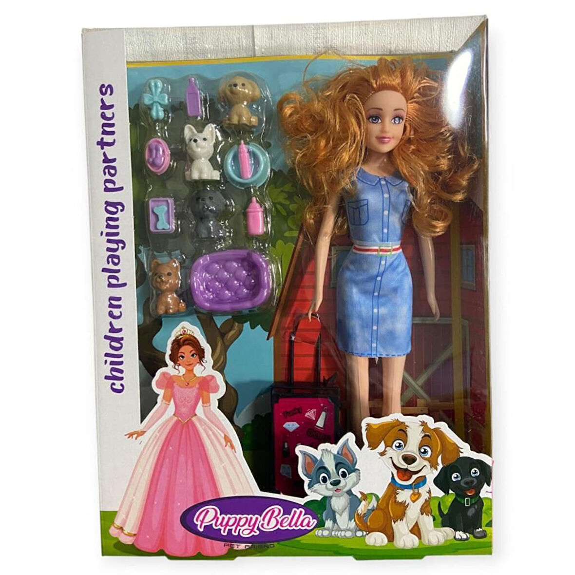 KMB-927 - MİNİ KÖPEK BAKIM SETİ AKSESUARLI BEBEK