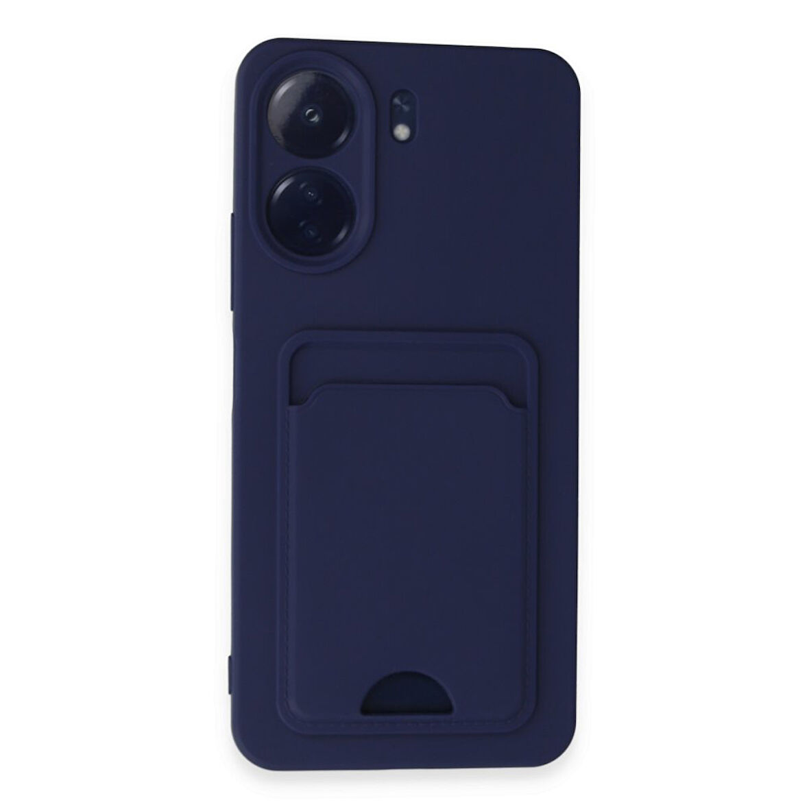 Xiaomi Redmi 13C Uyumlu Arka Kamera Korumalı Kart Koyulabilen Silikon Kartlıklı Kılıf Kapak